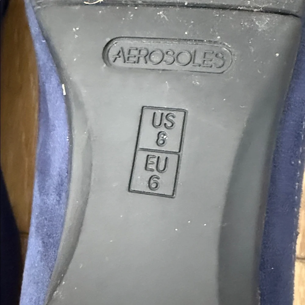 Aerosoles Ballet Flats in Navy Faux Suede - Picture 5 of 5